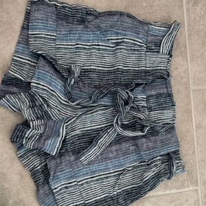 Striped Blue and White Shorts